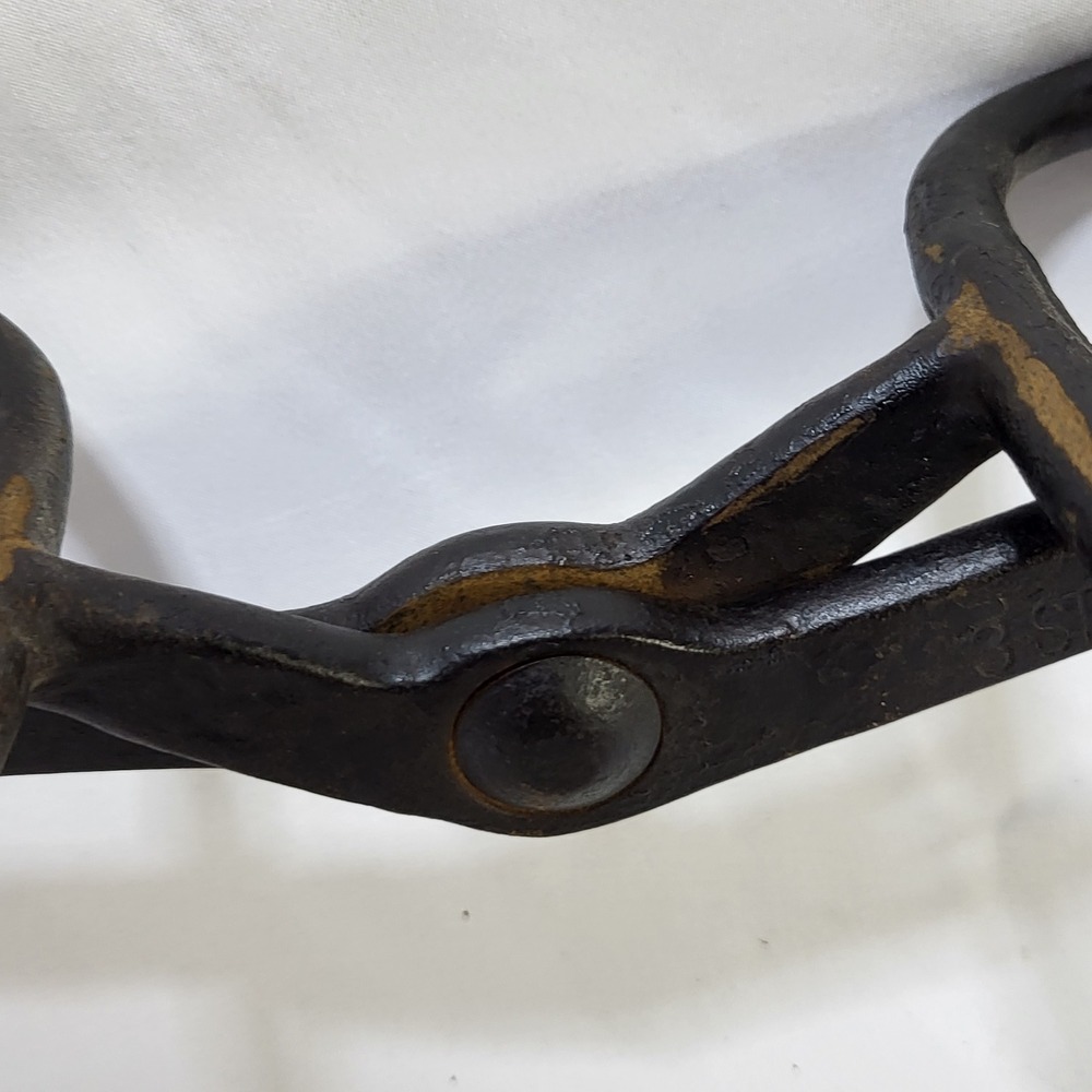 Antique Staatsburg NY Ice Block Tongs 17in Iron Ice Harvesting Tool Primitive - Picture 11 of 14
